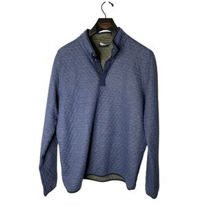 Marine Layer Corbet reversible pullover quilted gray blue men's size large